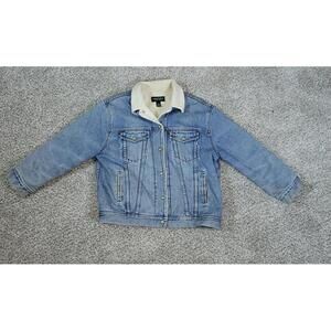 Polo Ralph Lauren Denim Sherpa Jean Jacket Size Medium Authentic Vintage USA